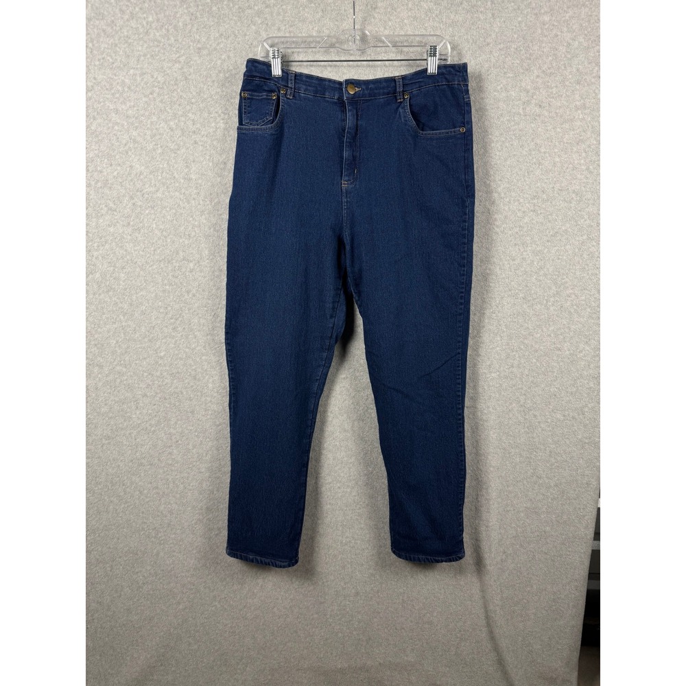 American Sweetheart Fleece Lined Jeans Womens 16 Blue Pink Thermal A3P